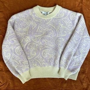 & Other Stories Crew Neck Printed Knit Sweater